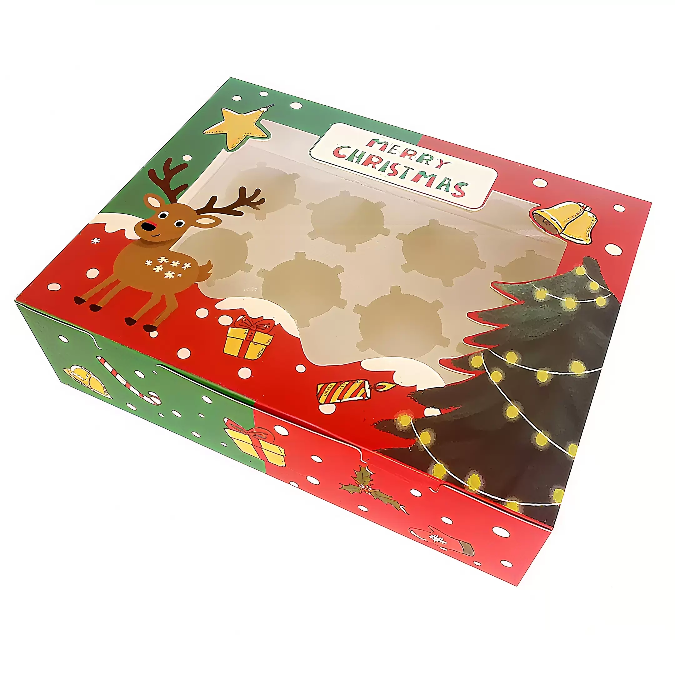 Aangepaste kerstcupcakedozen